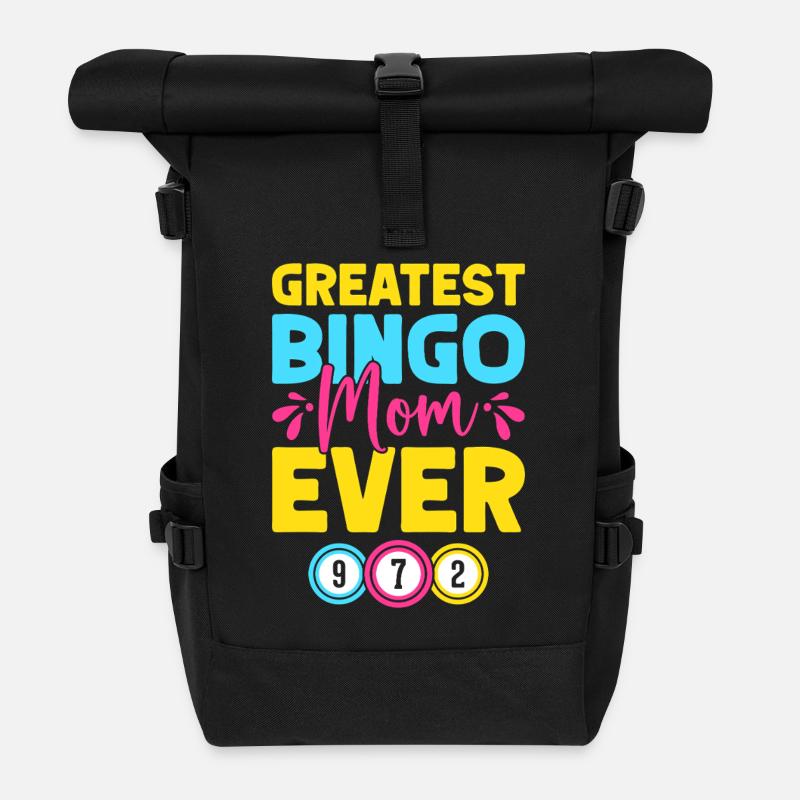 Bingo Game Greatest Bingo Mom Ever Bingo - Sac à dos roll top - noir