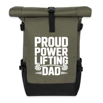 Stolzer Powerlifting-Papa - Rolltop Rucksack - Olive/Schwarz - Vorne
