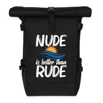 Nudité Gear Freedom Lover Nudisme Naturiste - Sac à dos roll top - noir - Devant