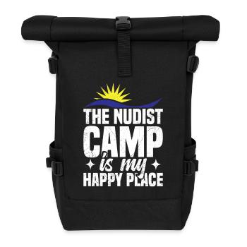 Naturisme, nudisme, symbole, Freedom Lover, Nudist Camp - Sac à dos roll top - noir - Devant