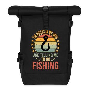 Fishing Gifts Funny Fisherman - Rolltop Rucksack - Schwarz - Vorne