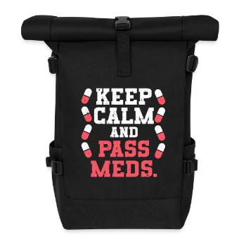 Medical Assistant MFA Pass Meds - Roll Top Backpack - black - Front