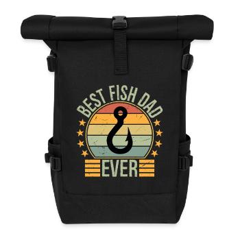 Best Fish Dad Ever Goldfish T-Shirt for Fish - Rolltop Rucksack - Schwarz - Vorne