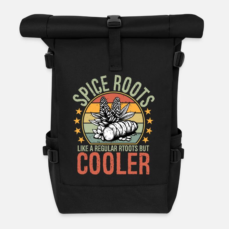 Spice Roots Like A Regular Roots But Cooler - Rolltop Rucksack - Schwarz