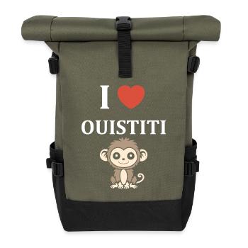 ouistiti - Sac à dos roll top - olive/noir - Devant