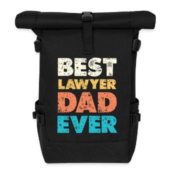 Best Lawyer Dad Ever - Roll Top Backpack - black - Front