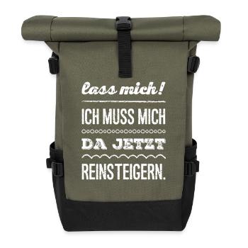 Let me go! I have to get into it. Gamer - Roll Top Backpack - olive/black - Front