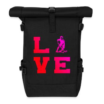Purist Floorball Theme - Roll Top Backpack - black - Front