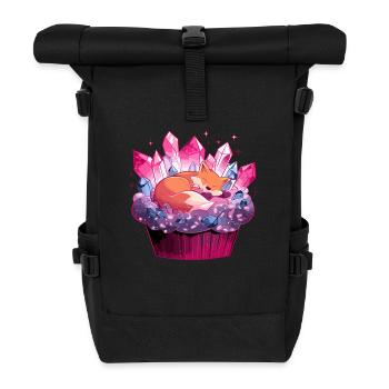 Kuschelfuchs in Kristallcupcake - Rolltop Rucksack - Schwarz - Vorne