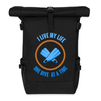 Plongeur Plongeur Snorkeling Plongeur récréatif - Sac à dos roll top - noir - Devant