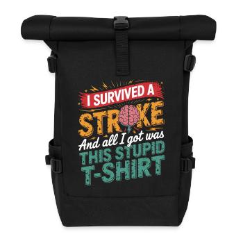 Survives Stroke Shirt - Roll Top Backpack - black - Front