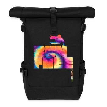Parkour Run Free  - Roll Top Backpack - black - Front
