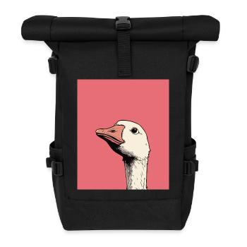 Judgmental Goose Illustration – Funny Animal Art D - Rolltop Rucksack - Schwarz - Vorne
