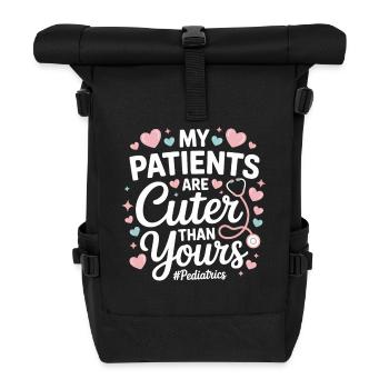 Meine Patienten sind süßer als deine - Rolltop Rucksack - Schwarz - Vorne