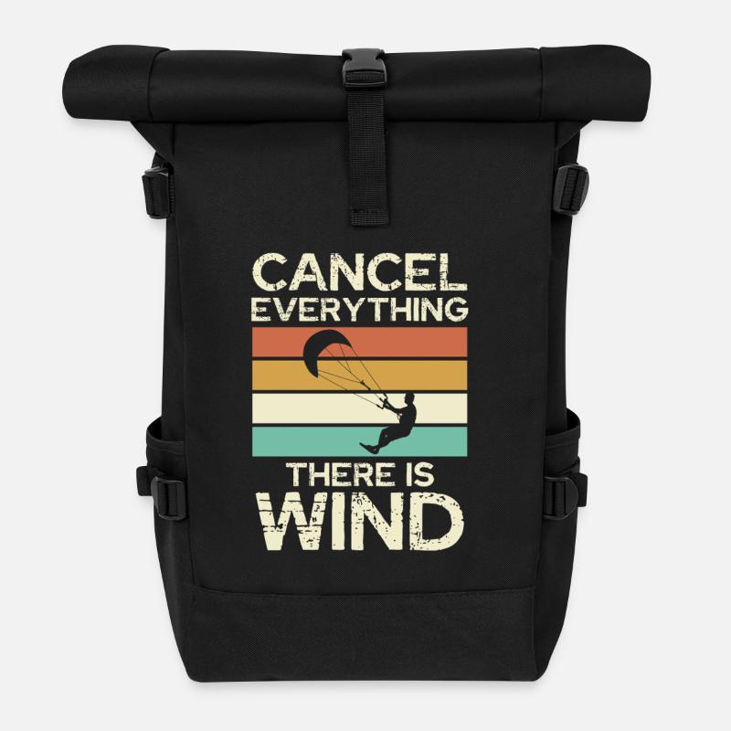 Cancel Everything There Is Wind - Rolltop Rucksack - Schwarz