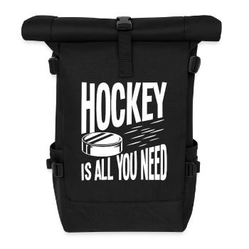 Le hockey, c’est tout ce dont tu as besoin - Sac à dos roll top - noir - Devant