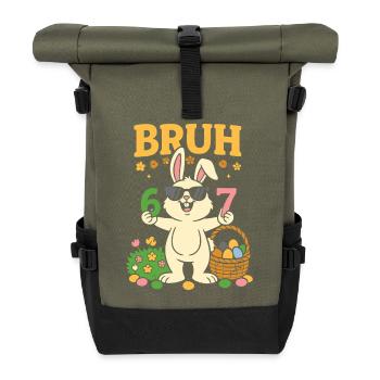 Mec, Cool Easter Bunny 67 ans - Sac à dos roll top - olive/noir - Devant