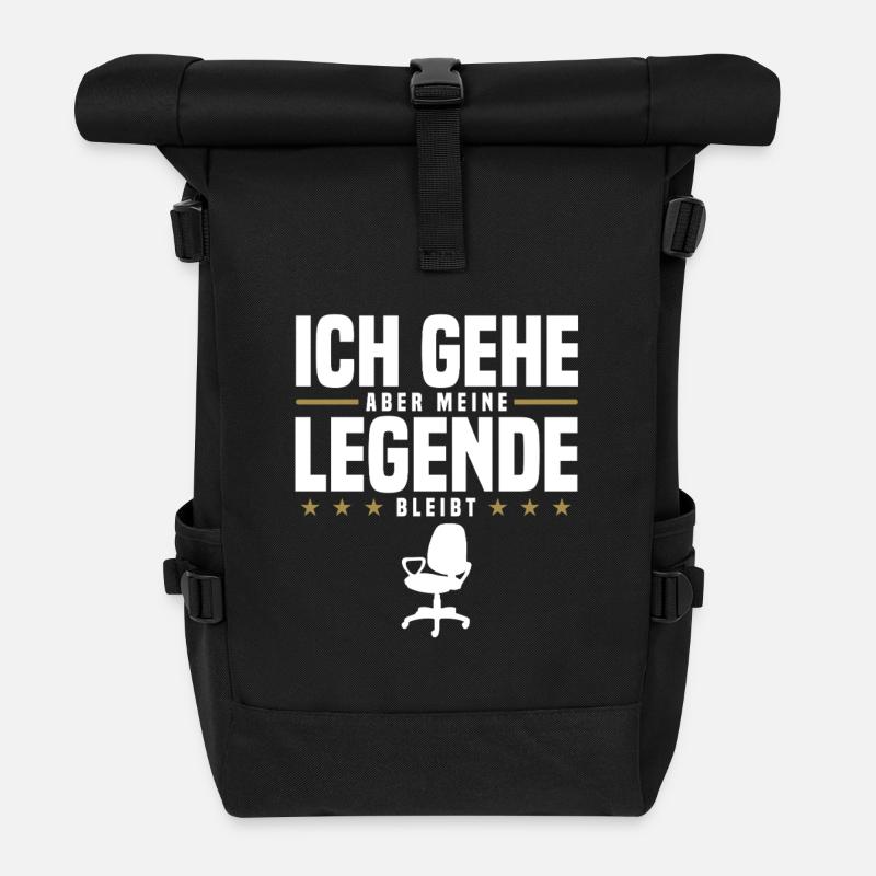 Abschied Kollege - Rolltop Rucksack - Schwarz