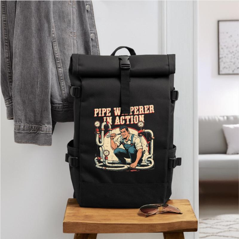 Pipe Layer Pipe Builder Pipe Whisperer Roll Top Backpack