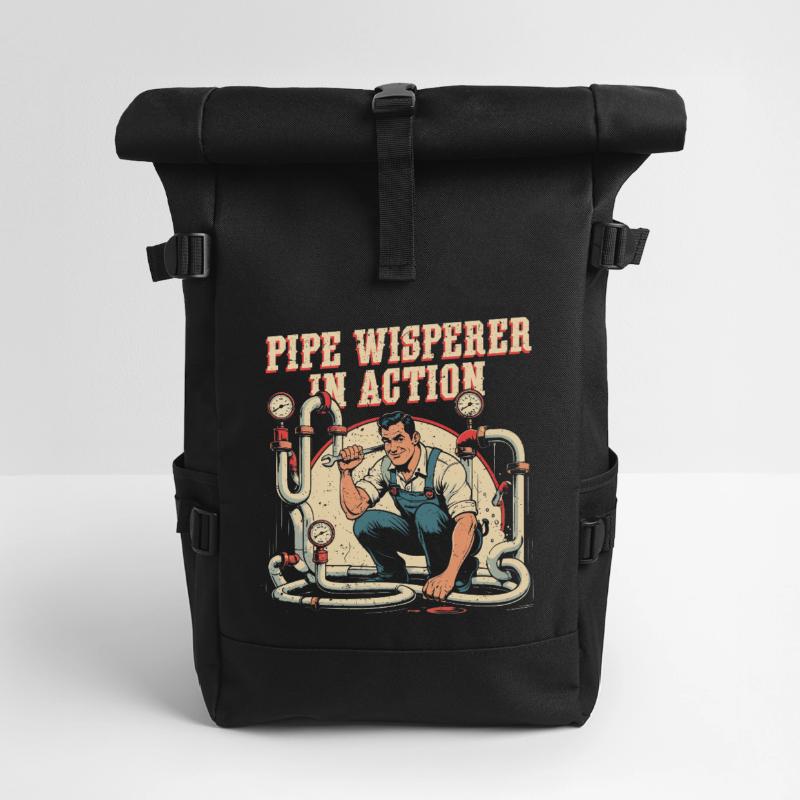 Pipe Layer Pipe Builder Pipe Whisperer Roll Top Backpack