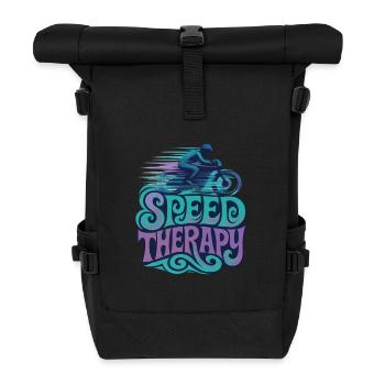 Speed Therapy - Motorcycle - Roll Top Backpack - black - Front