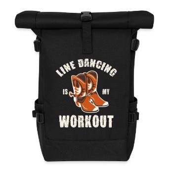 Line Dance Workout Shoes - Roll Top Backpack - black - Front