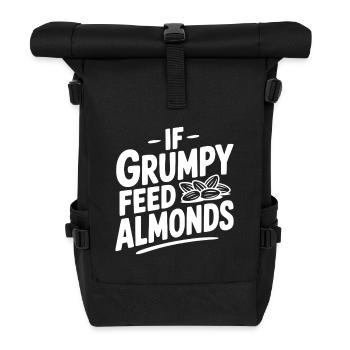 Si Grumpy donne à manger aux amandes - Sac à dos roll top - noir - Devant