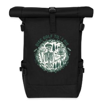 Disc Golf jusqu’à la mort Panier drôle de disc golfeur - Sac à dos roll top - noir - Devant