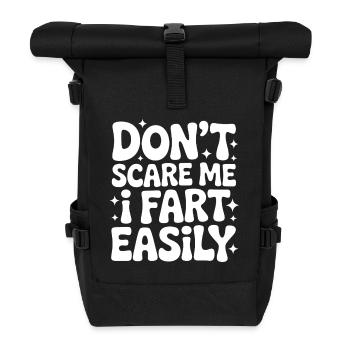Furzen Sprüche Furz Lustiges Furzen Geschenk - Rolltop Rucksack - Schwarz - Vorne