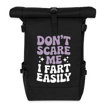 Furzen Sprüche Furz Lustiges Furzen Geschenk - Rolltop Rucksack - Schwarz - Vorne