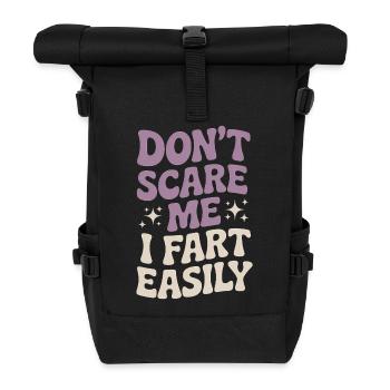 Furzen Sprüche Furz Lustiges Furzen Geschenk - Rolltop Rucksack - Schwarz - Vorne