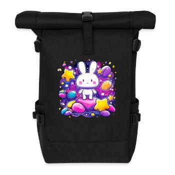 Le lapin merveilleux dans le nid d’étoiles - Sac à dos roll top - noir - Devant