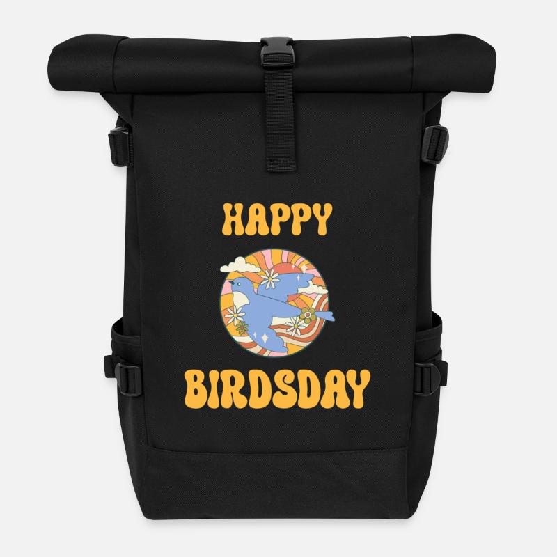 FROHEN VOGELTAG - Rolltop Rucksack - Schwarz