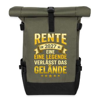 Retirement 2027 – A legend leaves the site - Roll Top Backpack - olive/black - Front
