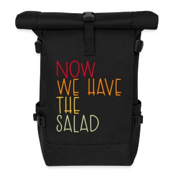 MAINTENANT, NOUS AVONS LA SALADE - Sac à dos roll top - noir - Devant