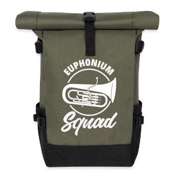 Vintage Euphonium Player - Roll Top Backpack - olive/black - Front
