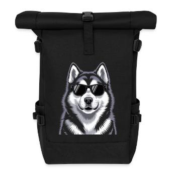 Malamute d’Alaska - Sac à dos roll top - noir - Devant