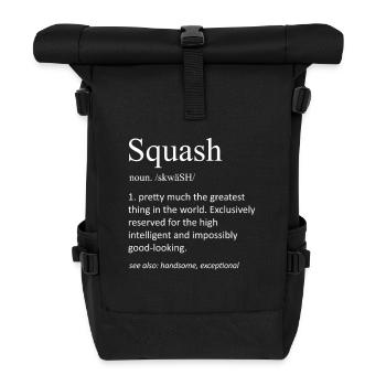 Squash-Definition Lustiges Wörterbuch-Wortspiel Zitat - Rolltop Rucksack - Schwarz - Vorne
