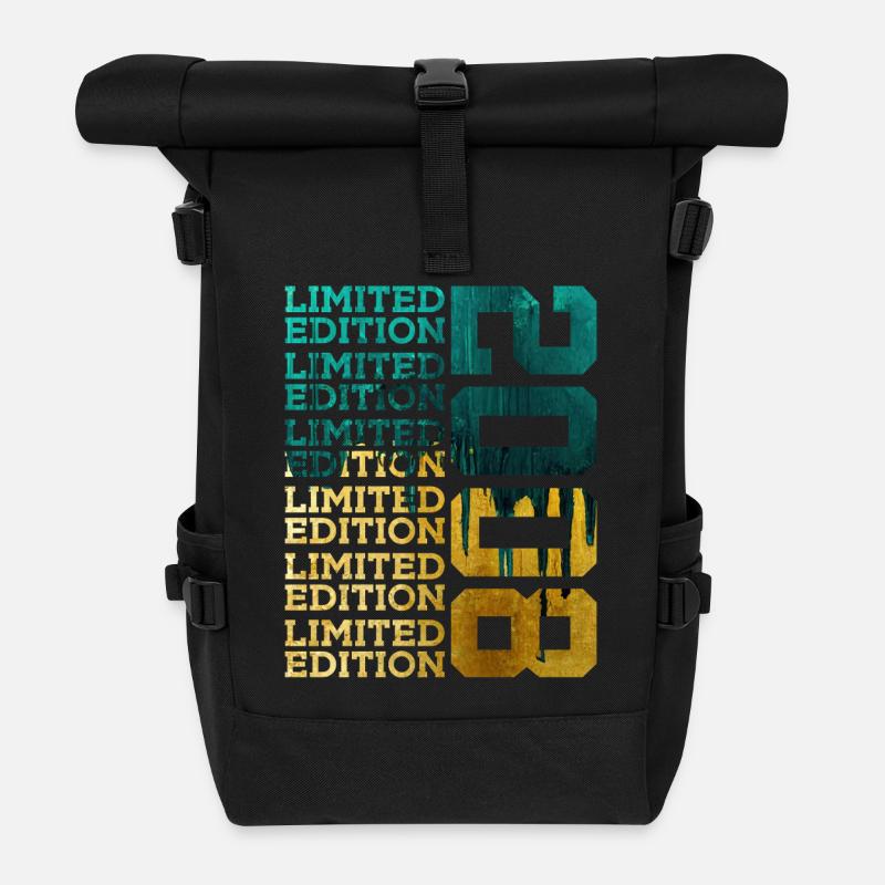 LIMITED EDITION 2008 18 JAHRE 18. GEBURTSTAG - Rolltop Rucksack - Schwarz
