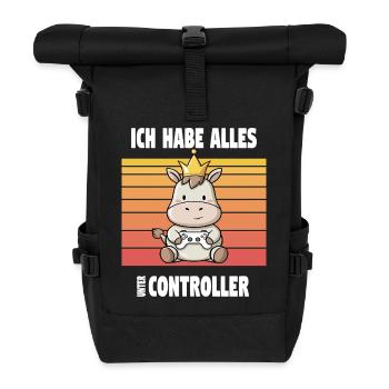 Conception d’animaux de jeu - Sac à dos roll top - noir - Devant