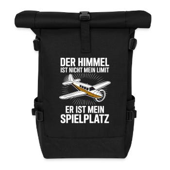  Der Himmel Ist Nicht Mein Limit Er Ist Mein - Rolltop Rucksack - Schwarz - Vorne