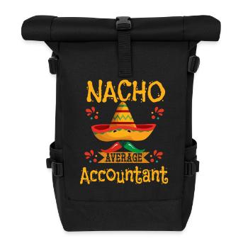 Nacho Durchschnittlicher Buchhalter - Rolltop Rucksack - Schwarz - Vorne