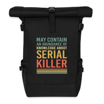 Krimi True Crime - Rolltop Rucksack - Schwarz - Vorne