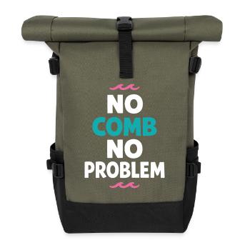 Les poils de mer s’en fichent - Sac à dos roll top - olive/noir - Devant