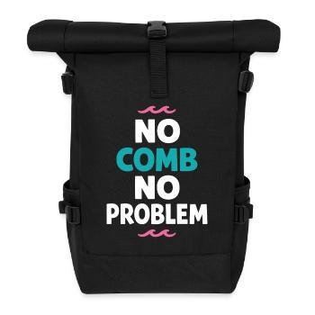 Les poils de mer s’en fichent - Sac à dos roll top - noir - Devant