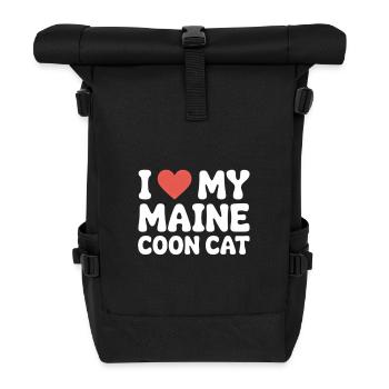 Ich liebe meine Maine Coon-Katze - Rolltop Rucksack - Schwarz - Vorne