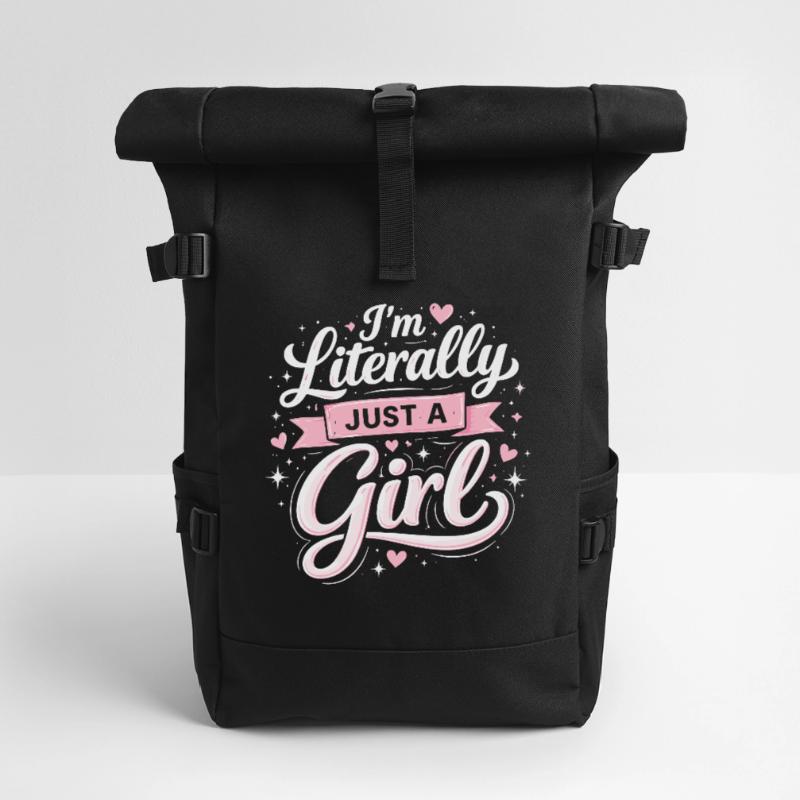 Ich Bin Literally Just Ein Mädchen Rolltop Rucksack