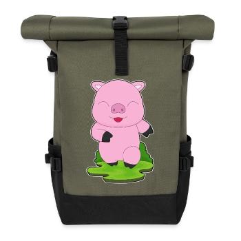 Cochon Jogger Jogging Sport - Sac à dos roll top - olive/noir - Devant