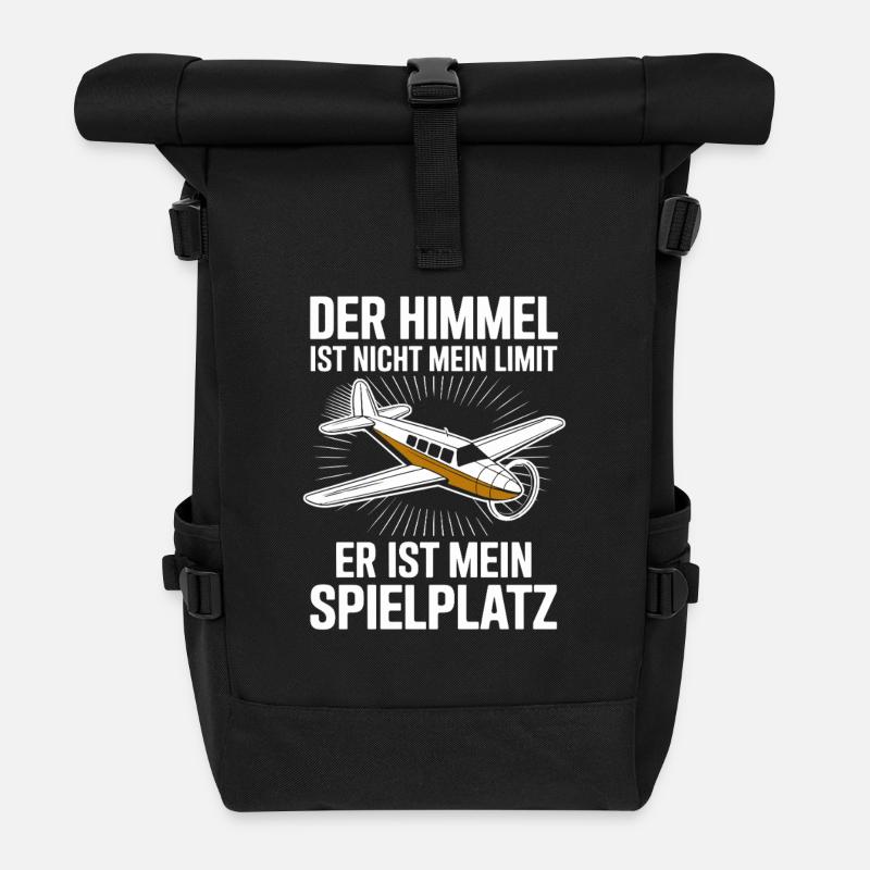  Der Himmel Ist Nicht Mein Limit Er Ist Mein - Rolltop Rucksack - Schwarz