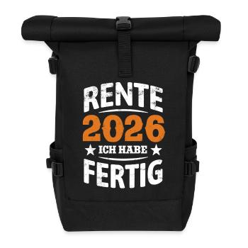 Pension 2026 | I've finished - Pension Rentner - Roll Top Backpack - black - Front
